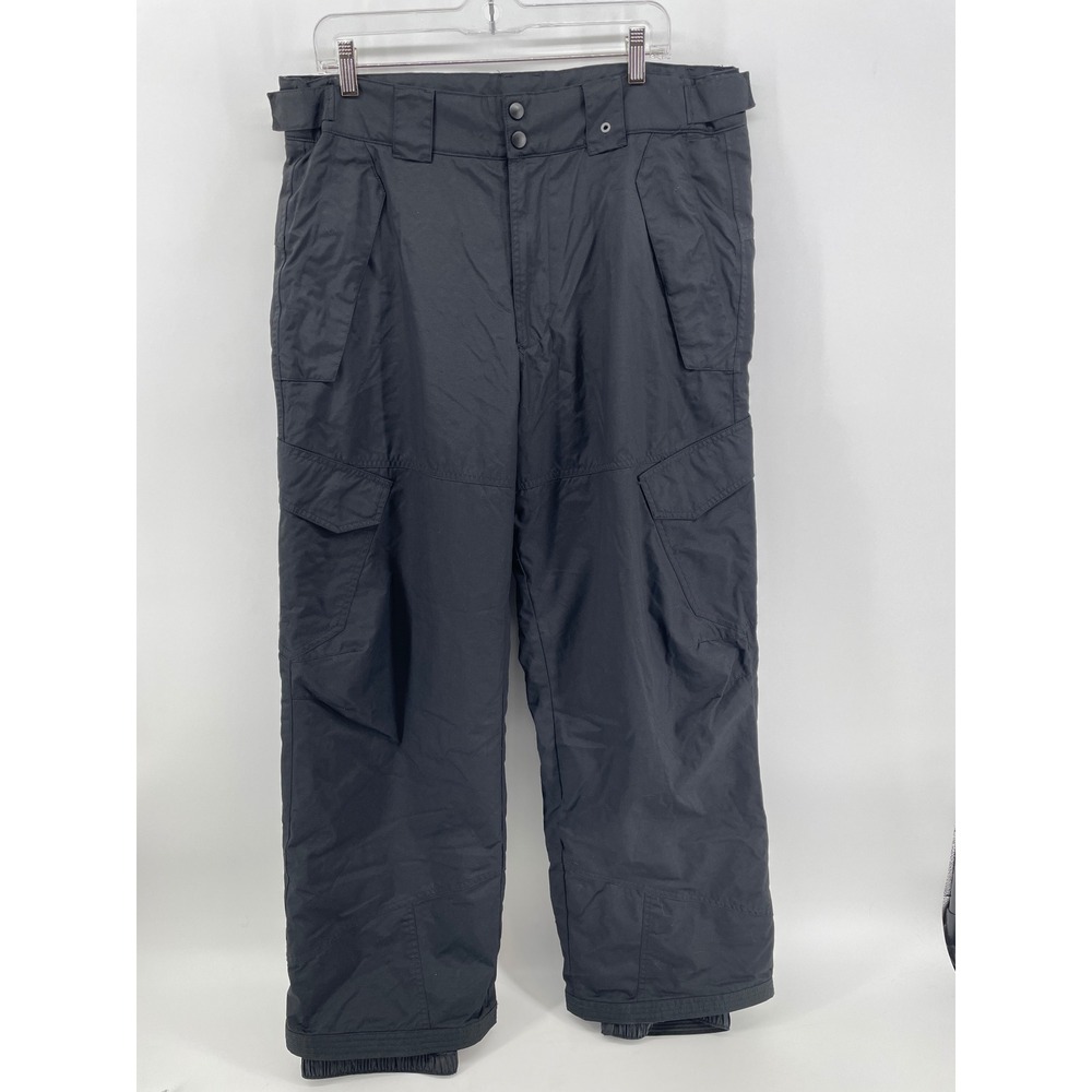 Magellan Outdoors Snow Pants Mens Large Black Insulated Cargo Ski Snowboard READ